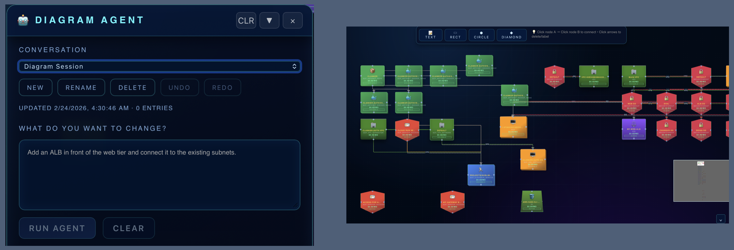 Reviewed plan screen in Clanker Cloud